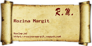 Rozina Margit névjegykártya