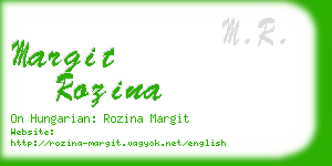 margit rozina business card
